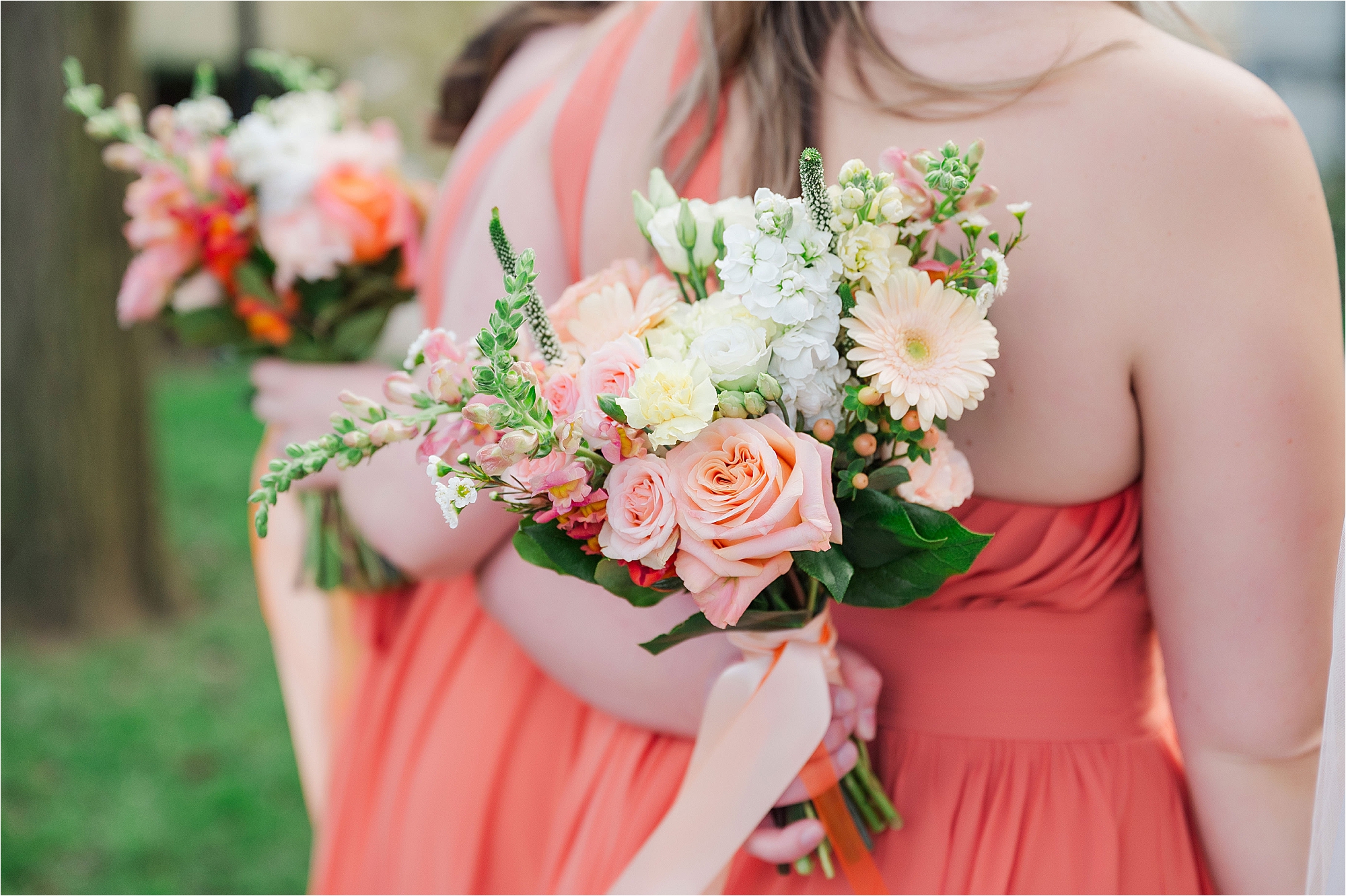 rosebud floral wedding bouquets flowers • Soldiers and Sailors Memorial Hall Wedding Photos