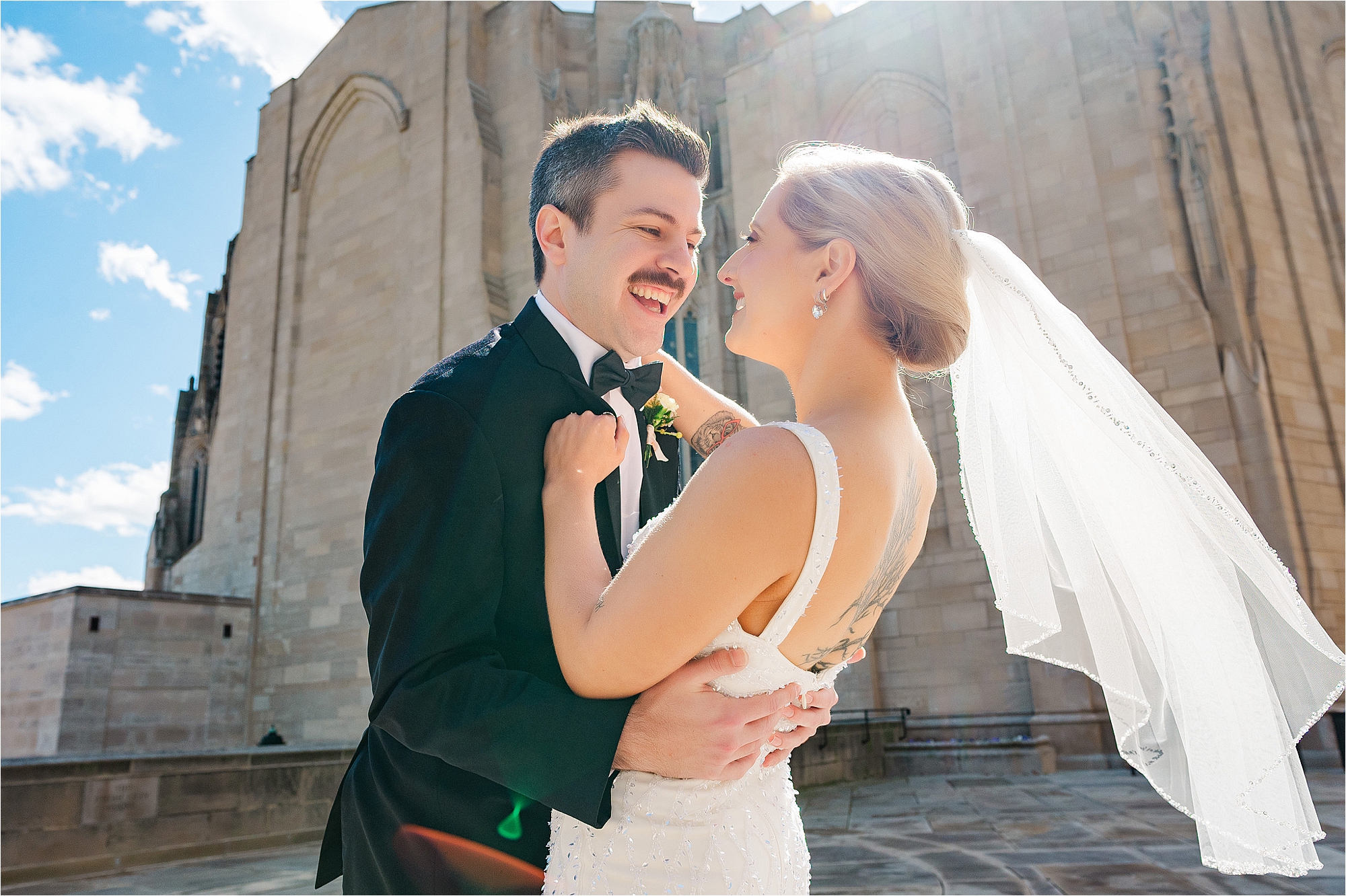 wedding photography outside of cathedral of learning • Soldiers and Sailors Memorial Hall Wedding Photos