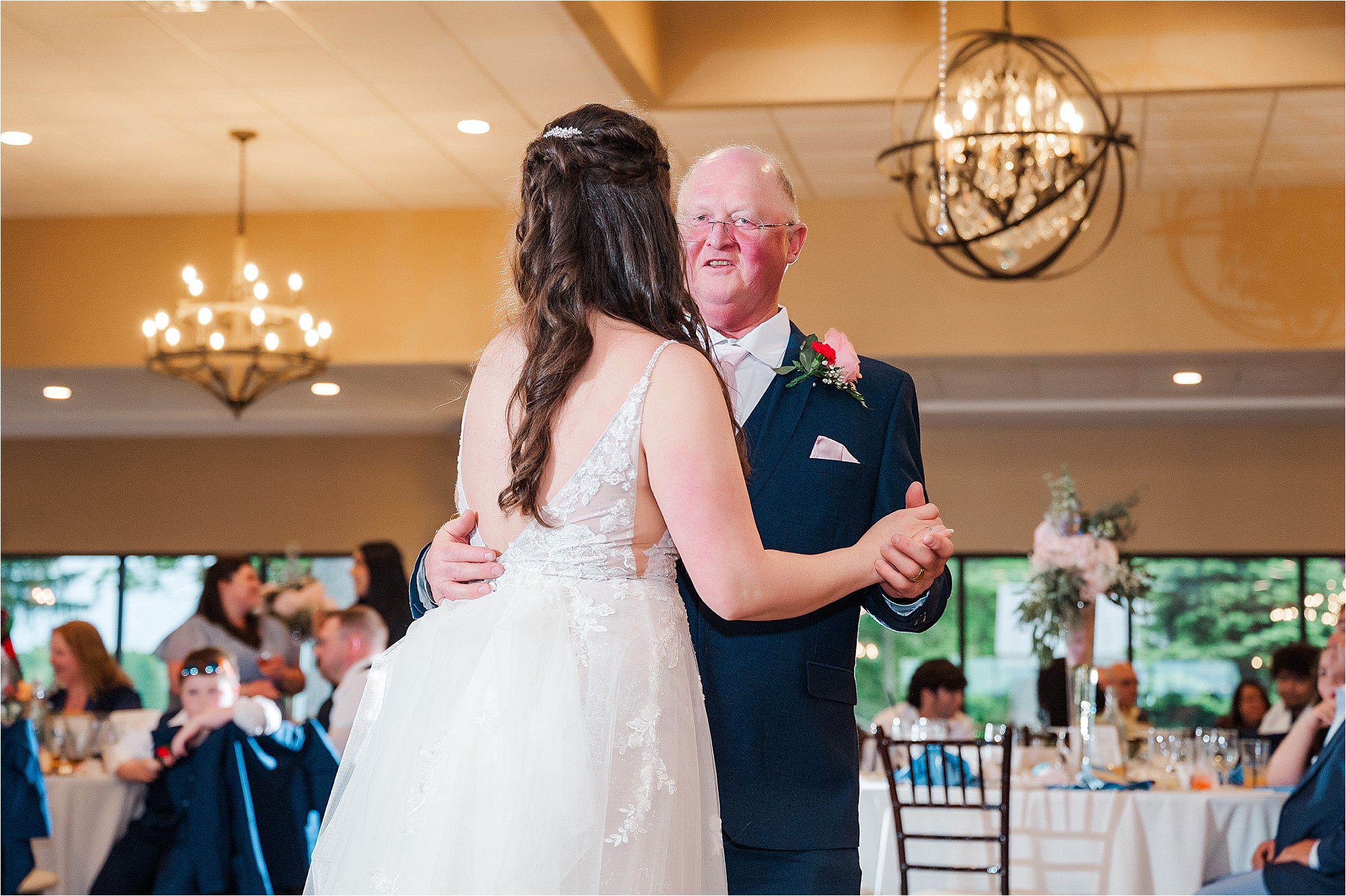 bride dancing with father at columbiana ohio vineyards at pine lake events center • Vineyards at Pine Lake Events Center Wedding in Columbiana, Ohio