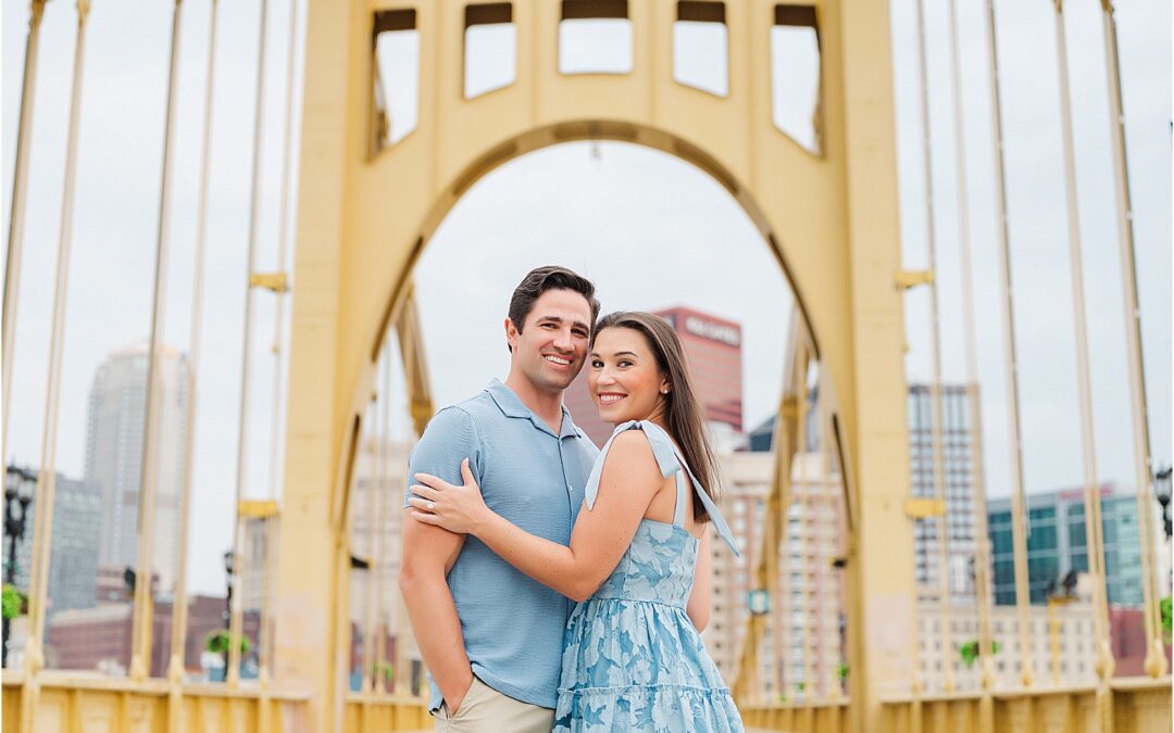 Iconic Pittsburgh Skyline North Shore Engagement Session