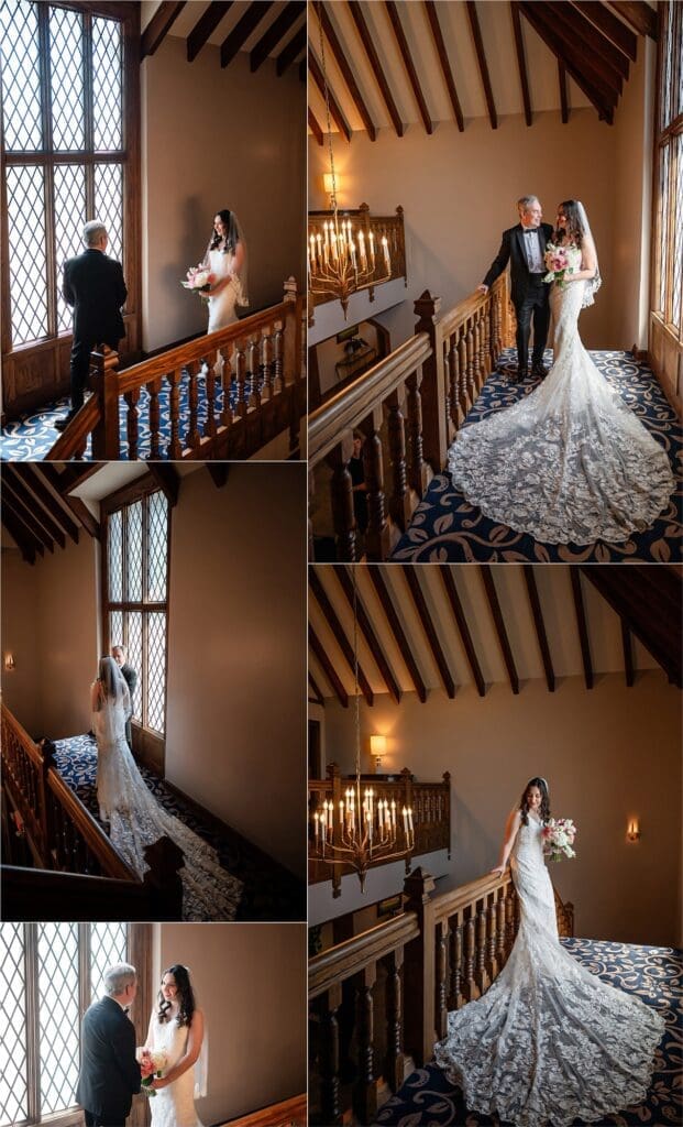 st clair country club wedding staircase